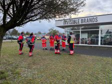 Über 50 Einsatzkräfte üben den Großschadenfalls an der Heinz-Nixdorf Gesamtschule. © Kreis Paderborn